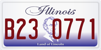 IL license plate B230771