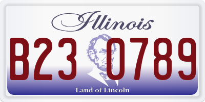 IL license plate B230789