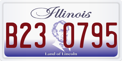 IL license plate B230795