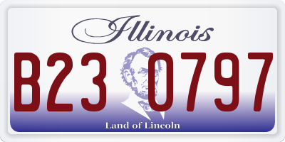 IL license plate B230797