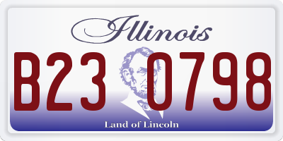 IL license plate B230798
