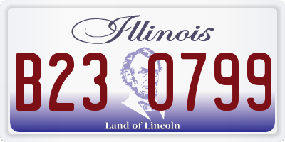 IL license plate B230799
