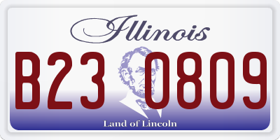 IL license plate B230809