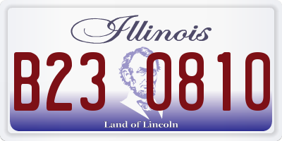 IL license plate B230810