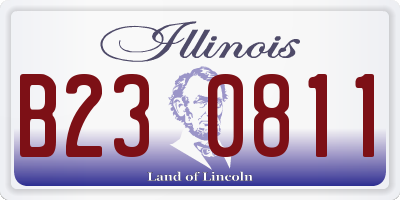 IL license plate B230811