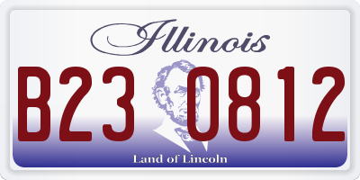 IL license plate B230812