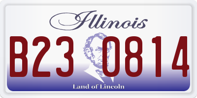 IL license plate B230814