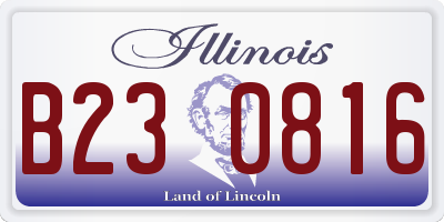IL license plate B230816