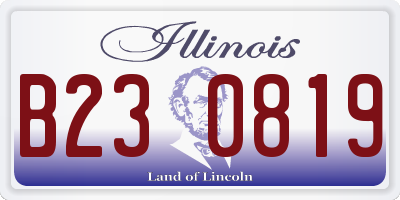 IL license plate B230819