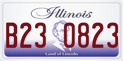 IL license plate B230823
