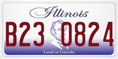 IL license plate B230824
