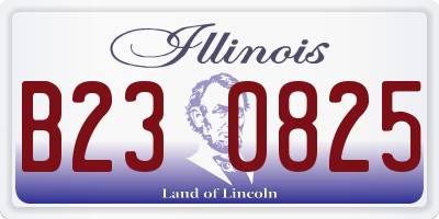 IL license plate B230825