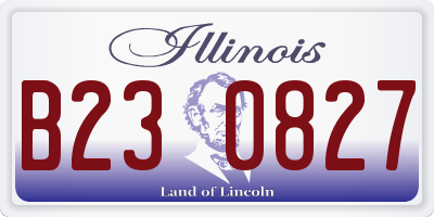 IL license plate B230827