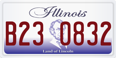 IL license plate B230832