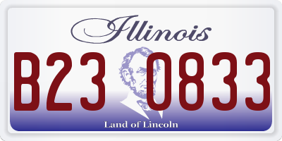 IL license plate B230833