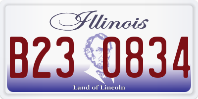 IL license plate B230834