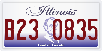 IL license plate B230835