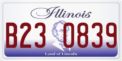 IL license plate B230839