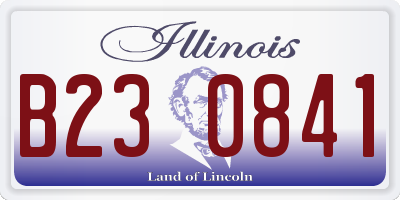 IL license plate B230841