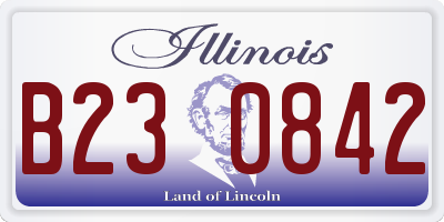 IL license plate B230842