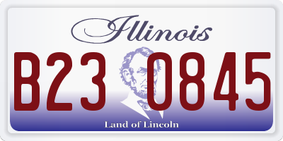 IL license plate B230845