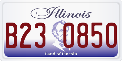 IL license plate B230850