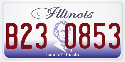 IL license plate B230853
