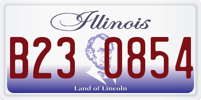 IL license plate B230854