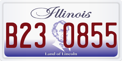 IL license plate B230855