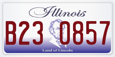 IL license plate B230857