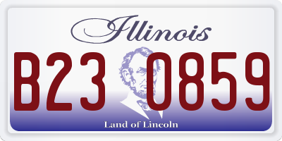 IL license plate B230859