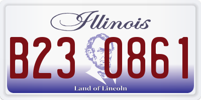 IL license plate B230861