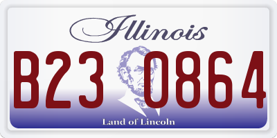 IL license plate B230864