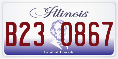 IL license plate B230867