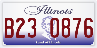 IL license plate B230876