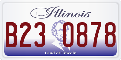 IL license plate B230878