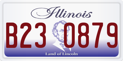 IL license plate B230879
