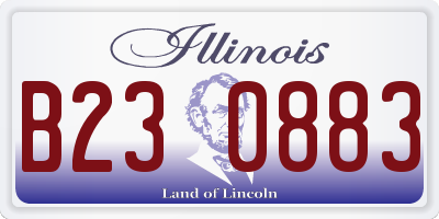 IL license plate B230883