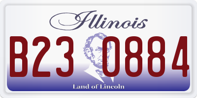 IL license plate B230884