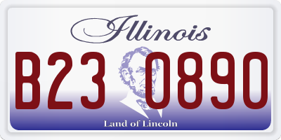 IL license plate B230890