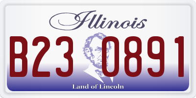 IL license plate B230891