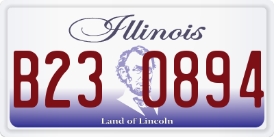 IL license plate B230894