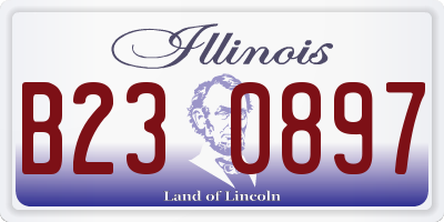 IL license plate B230897