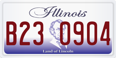 IL license plate B230904