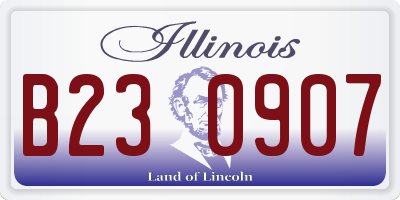 IL license plate B230907