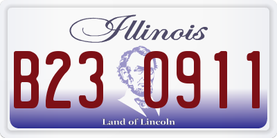 IL license plate B230911