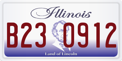 IL license plate B230912