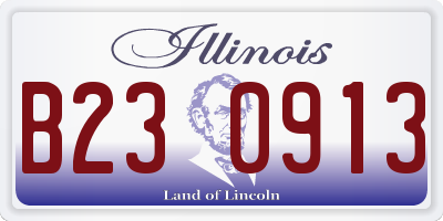 IL license plate B230913