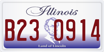 IL license plate B230914