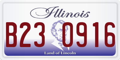 IL license plate B230916